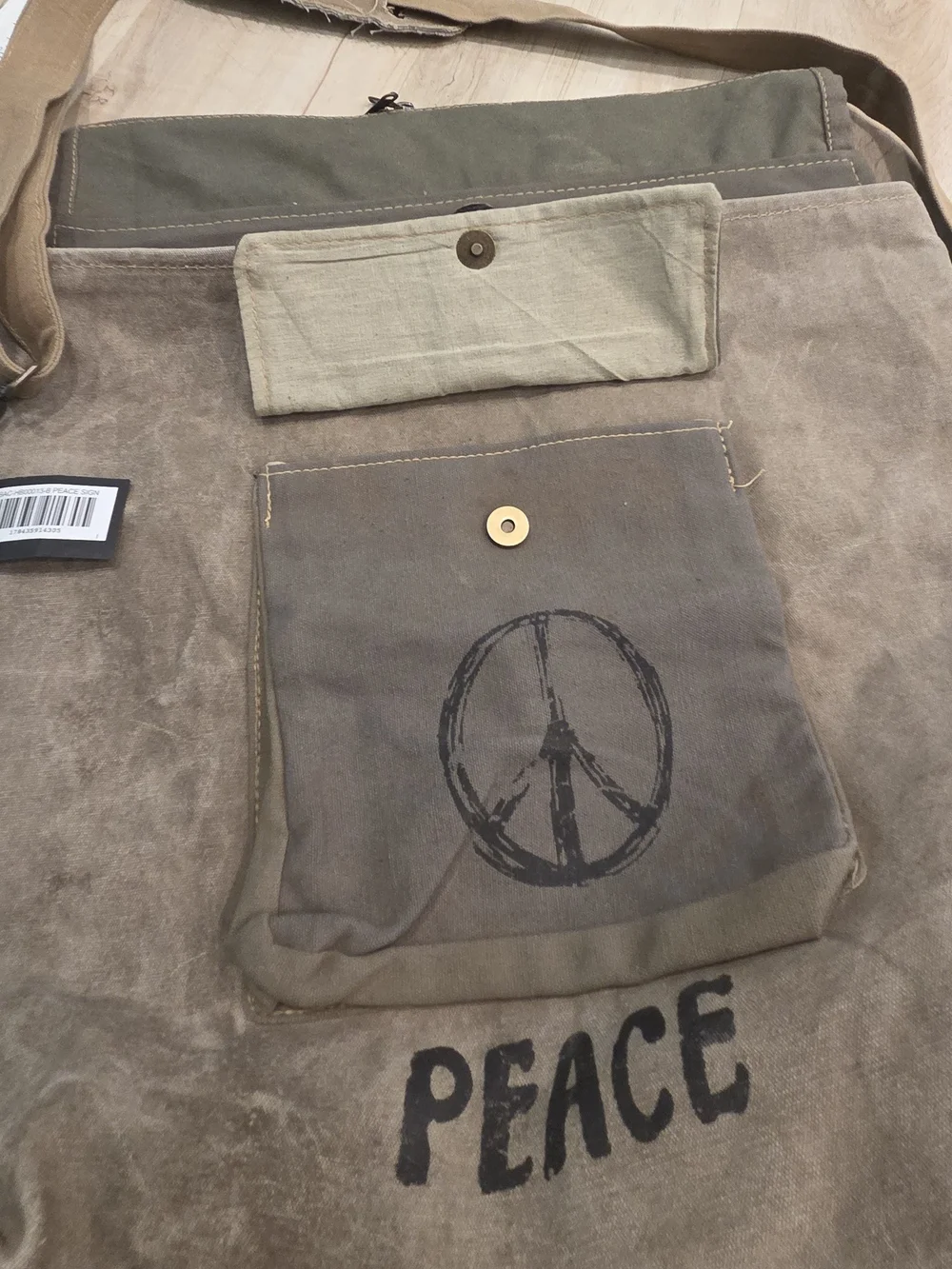 Vintage Addiction Messenger Crossbody Peace Bag